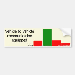 Fahrer zur Fahrer-Kommunikation Autoaufkleber