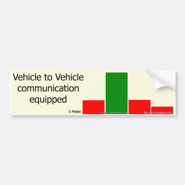 Fahrer zur Fahrer-Kommunikation Autoaufkleber (Vorne)