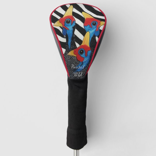 Fahrerabdeckung, Guinea gezeichnet Golf Headcover (Vorderseite)