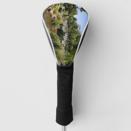 Fahrerdecke weiß mit Foto von Gärten Golf Headcover