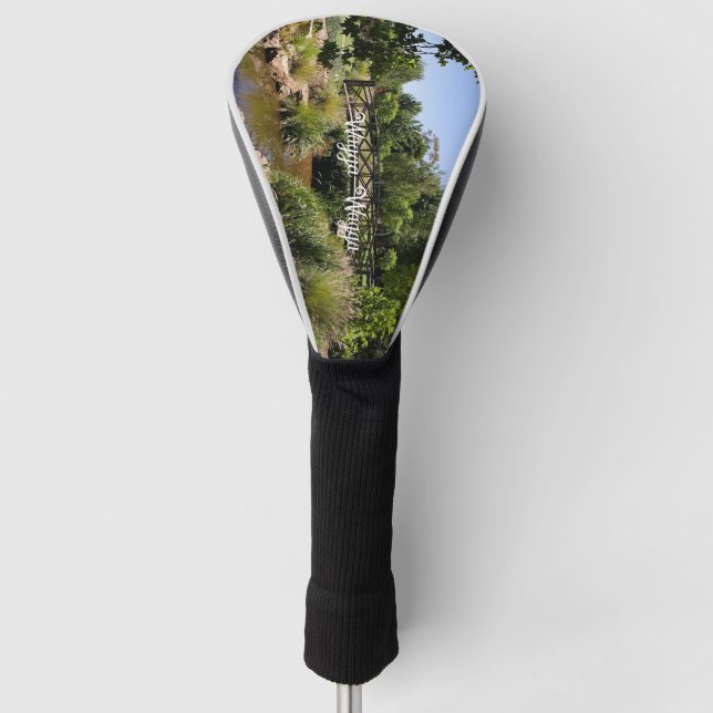 Fahrerdecke weiß mit Foto von Gärten Golf Headcover (Vorderseite)
