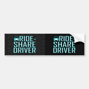 Fahrerfahrradantrieb mit Uber-Fahreranschluss - Rü Autoaufkleber