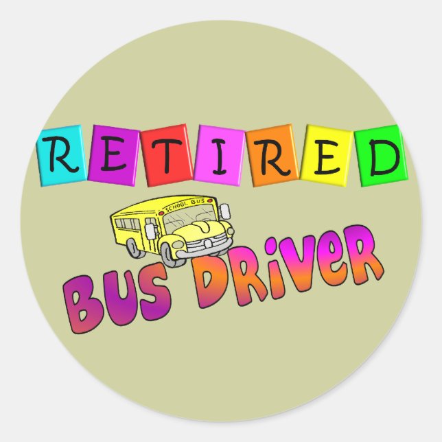 Fahrergeschenke für den gefahrenen Bus Runder Aufkleber (Vorderseite)