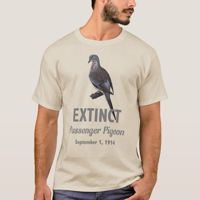 Fahrgasttaube Aussterben T-Shirt (Vorderseite)