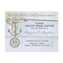 Fahrkarte für den Boarding Nautic Save the Date