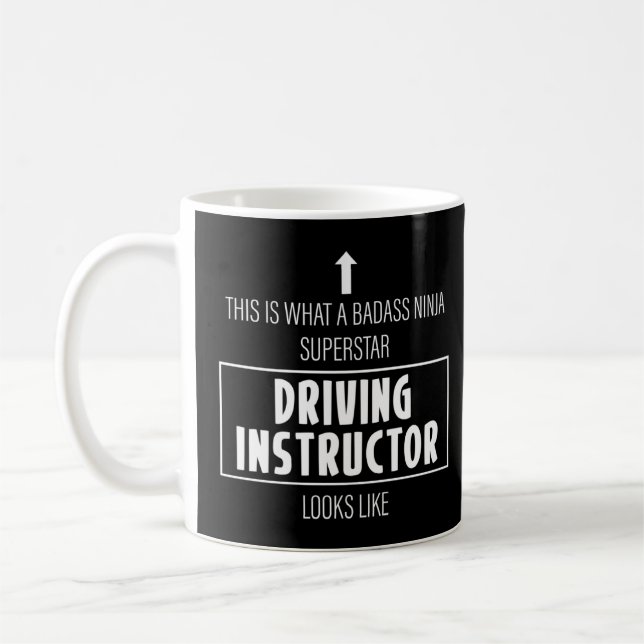 Fahrlehrer mit Führerschein Kaffeetasse (Links)