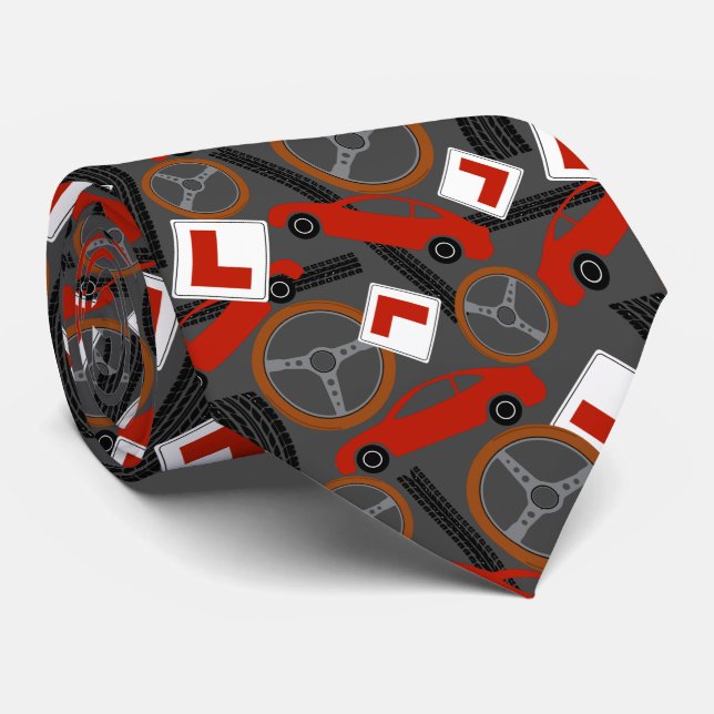 Fahrlehrer Novelty Gemustert Krawatte (Gerollt)