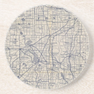 Fahrplan 4 für Wisconsin Sandstein Untersetzer