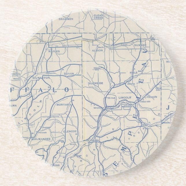 Fahrplan für Wisconsin 6 Getränkeuntersetzer (Vorne)