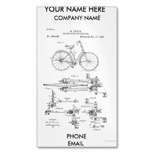 Fahrrad ANTRIEBSZAHNRAD-PATENT 1893 Magnetische Visitenkarte
