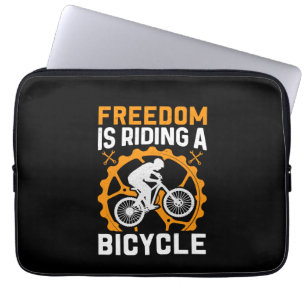 Fahrrad Art Freedom fährt Fahrrad Laptopschutzhülle