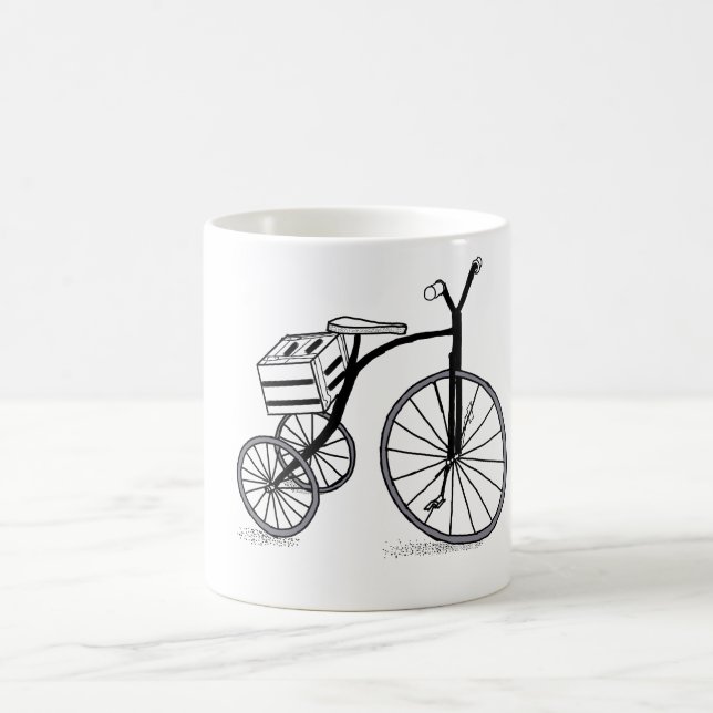 Fahrrad auf 3 Rädern Kaffeetasse (Mittel)