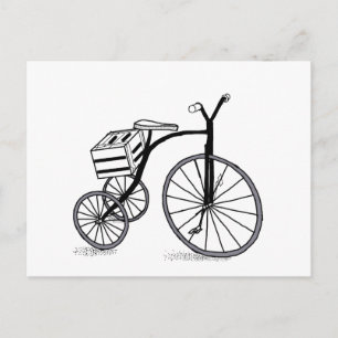 Fahrrad auf 3 Rädern Postkarte