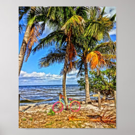 Fahrrad auf der Pine Island Florida Printable Art Poster