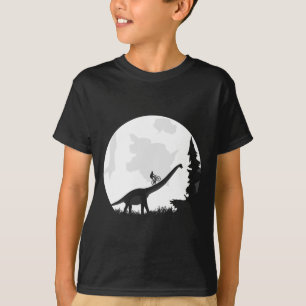 Fahrrad auf einer Dinosaurier-Mond-Silhouette Mtb  T-Shirt