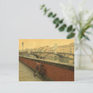 Fahrrad auf Ponte Vecchio Postkarte - Charmantes I