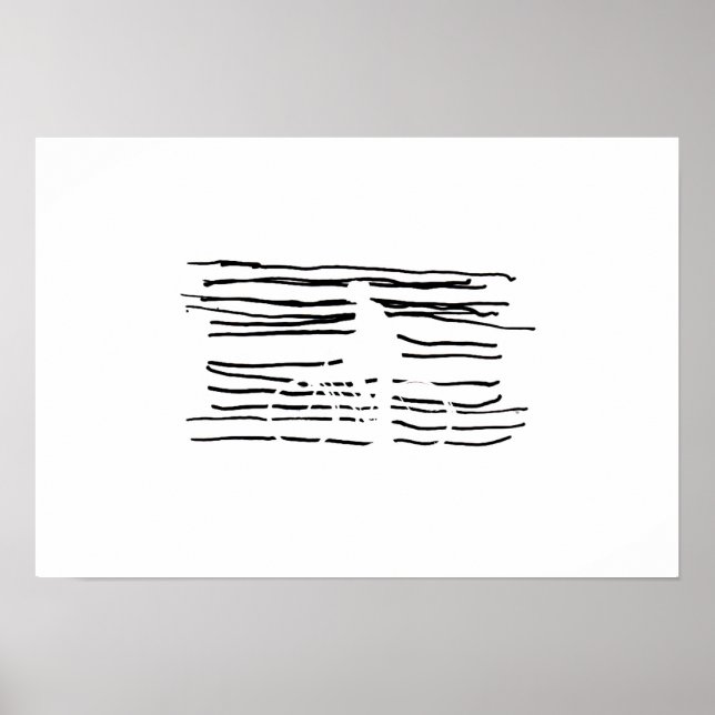 Fahrrad aus Linien Poster (Vorne)