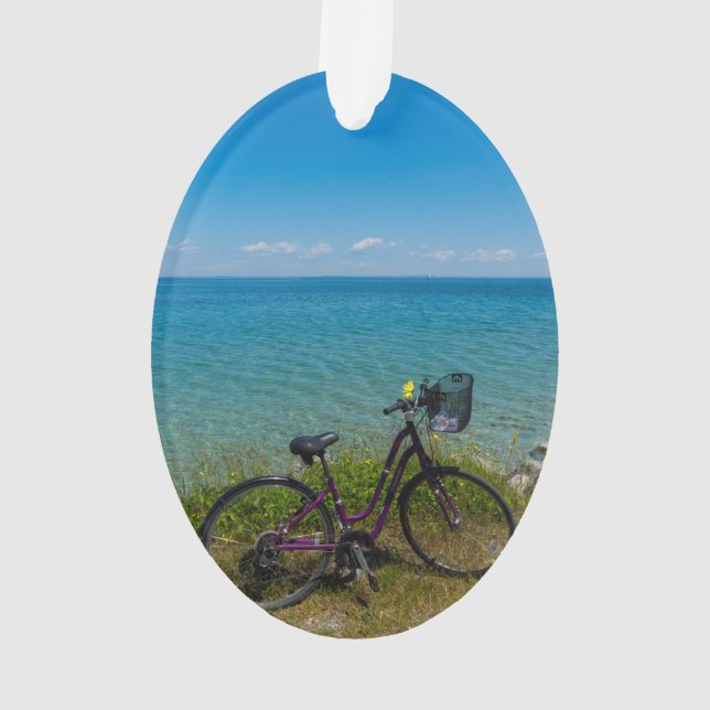 Fahrrad bei Mackinac Ornament (Rückseite)