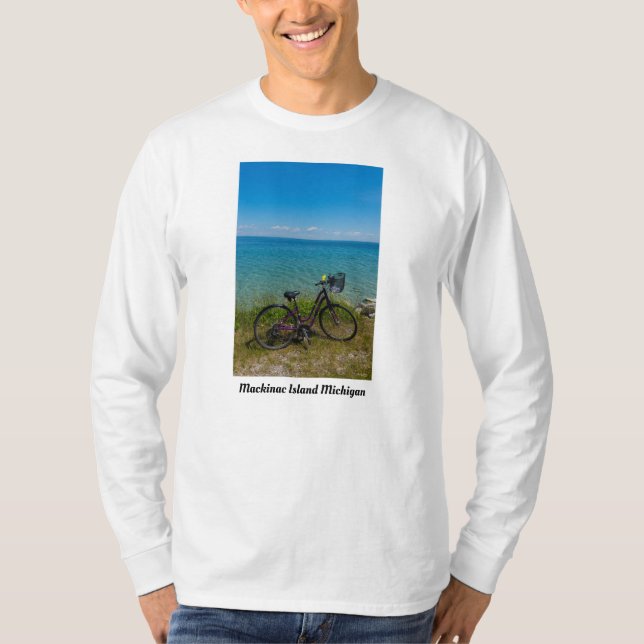 Fahrrad bei Mackinac T-Shirt (Vorderseite)
