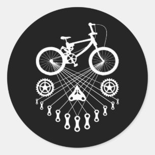 Fahrrad Bike Mtb Bmx Biker Radfahrer Radfahren Fah Runder Aufkleber