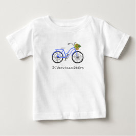 Fahrrad Blume Urlaub Nantucket Souvenir Spaß Baby T-shirt