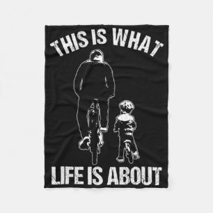 Fahrrad-Bmx-Radfahrer Vater und Sohn Kind Radfahre Fleecedecke