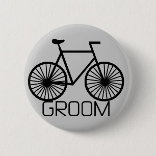 Fahrrad-Bräutigam-T-Shirts und Geschenke Button