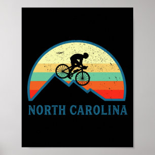 Fahrrad Carolina North Mountainbike Retro Mtb Berg Poster