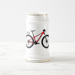 Fahrrad Cartoon-Illustration Bierglas