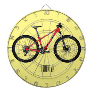 Fahrrad Cartoon-Illustration Dartscheibe