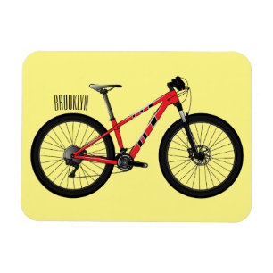 Fahrrad Cartoon-Illustration Magnet