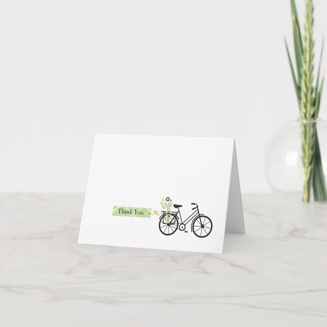 Fahrrad danken Ihnen zu kardieren Dankeskarte (Vorderseite)
