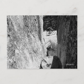 Fahrrad durch den Granit B&W Postkarte