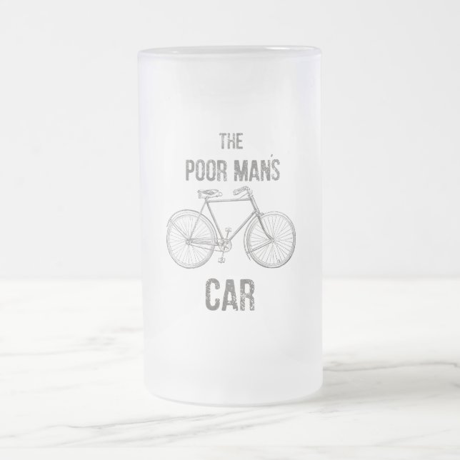 Fahrrad : Ein armes Auto Mattglas Bierglas (Mittel)