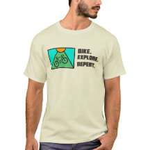 Fahrrad. Entdecken Sie. Wieder von vorne. T-Shirt