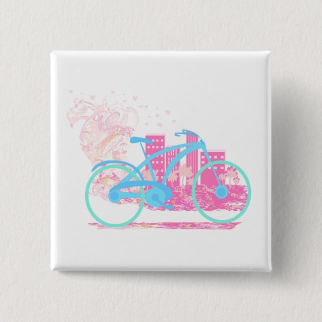 Fahrrad-Entwurfs-   Abzeichen Button (Vorderseite)