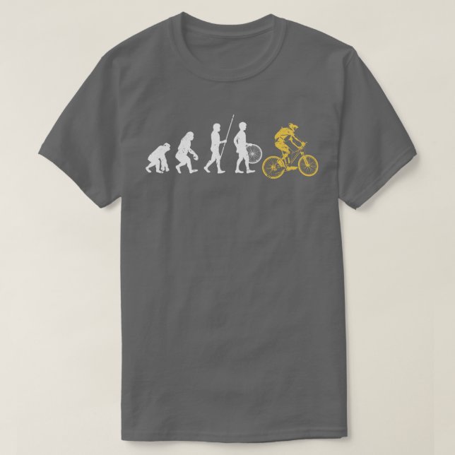 Fahrrad-Evolution-Radfahrer T-Shirt (Design vorne)