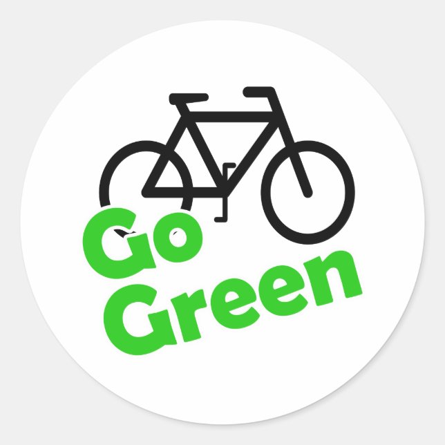 Fahrrad fahren gehen runder aufkleber (Vorderseite)