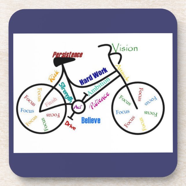 Fahrrad, Fahrrad, Fahrrad, Sport, Fahrrad, Motivie Untersetzer (Vorderseite)