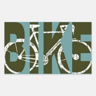 Fahrrad. Fahrrad/Radfahren nett Rechteckiger Aufkleber