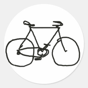 Fahrrad , Fahrrad ; Radfahren Runder Aufkleber