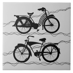 Fahrrad Fahrrad Schwarz 1 Fliese