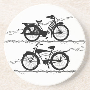 Fahrrad Fahrrad Schwarz 1 Getränkeuntersetzer