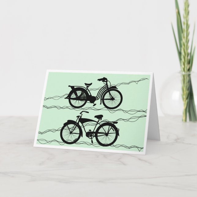 Fahrrad Fahrrad Schwarz 1 Karte (Vorderseite)