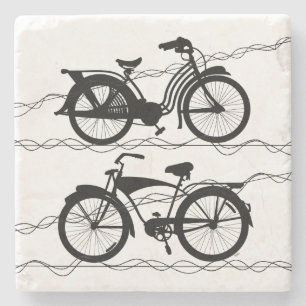 Fahrrad Fahrrad Schwarz 1 Steinuntersetzer