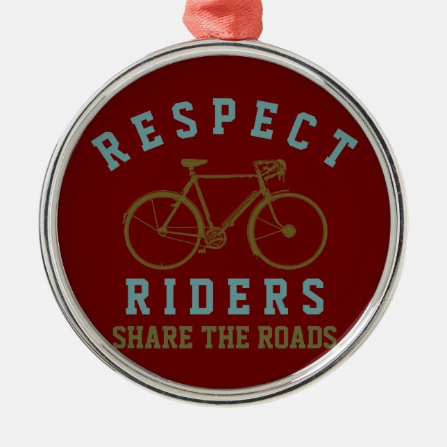 Fahrrad = Fahrrad Silbernes Ornament (Vorne)