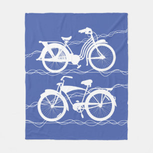 Fahrrad Fahrrad Weißes Fleece-Decke Fleecedecke