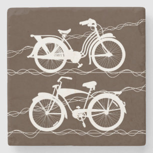 Fahrrad Fahrrad White Stone Coaster Steinuntersetzer