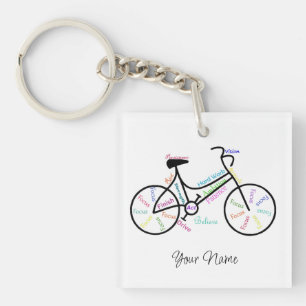 Fahrrad, Fahrradsport, Motivierend Worte und Strei Schlüsselanhänger