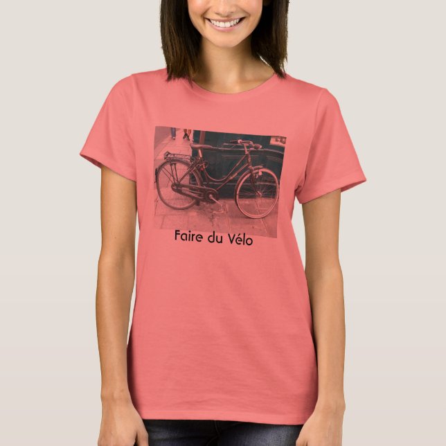 Fahrrad "Faire du Velo" T-Shirt (Vorderseite)